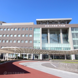 新潟大学病院（現地より約850m、徒歩約10分）